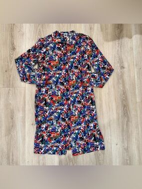 Missoni Multicolor Abstract Petter Pan Collar Button Down Mini Dress